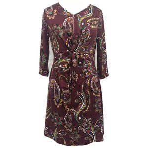 NYCollection Petite Knotted Front Zipper Neck Detail Dress NWT Sz LP